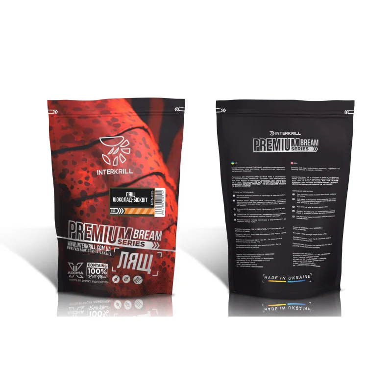 INTERKRILL Nadă Premium Platica 1kg Ciocolata-Biscuit