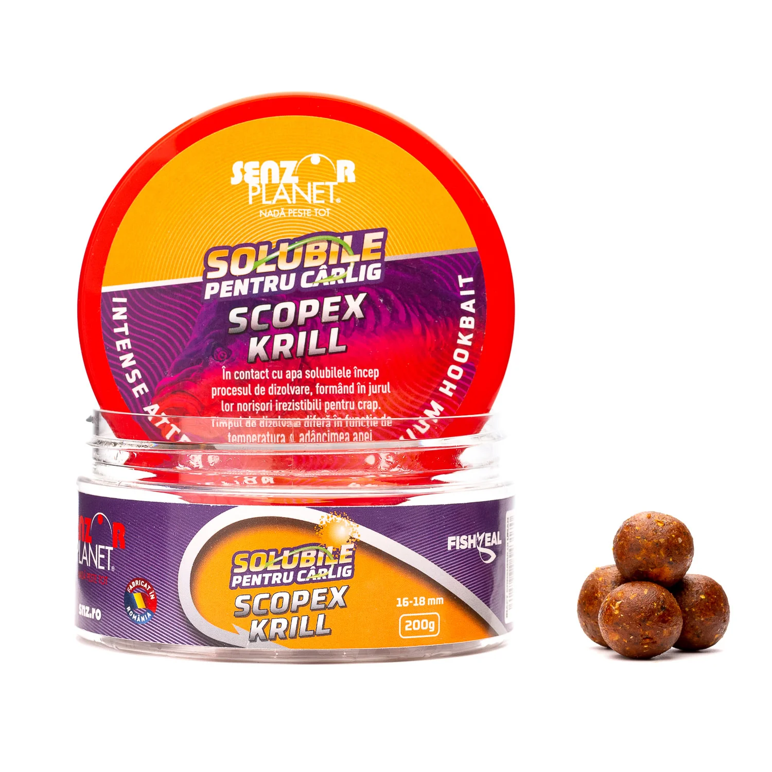 BOILIES SENZOR SOLUBILE PENTRU CARLIG 16-18mm 200g
