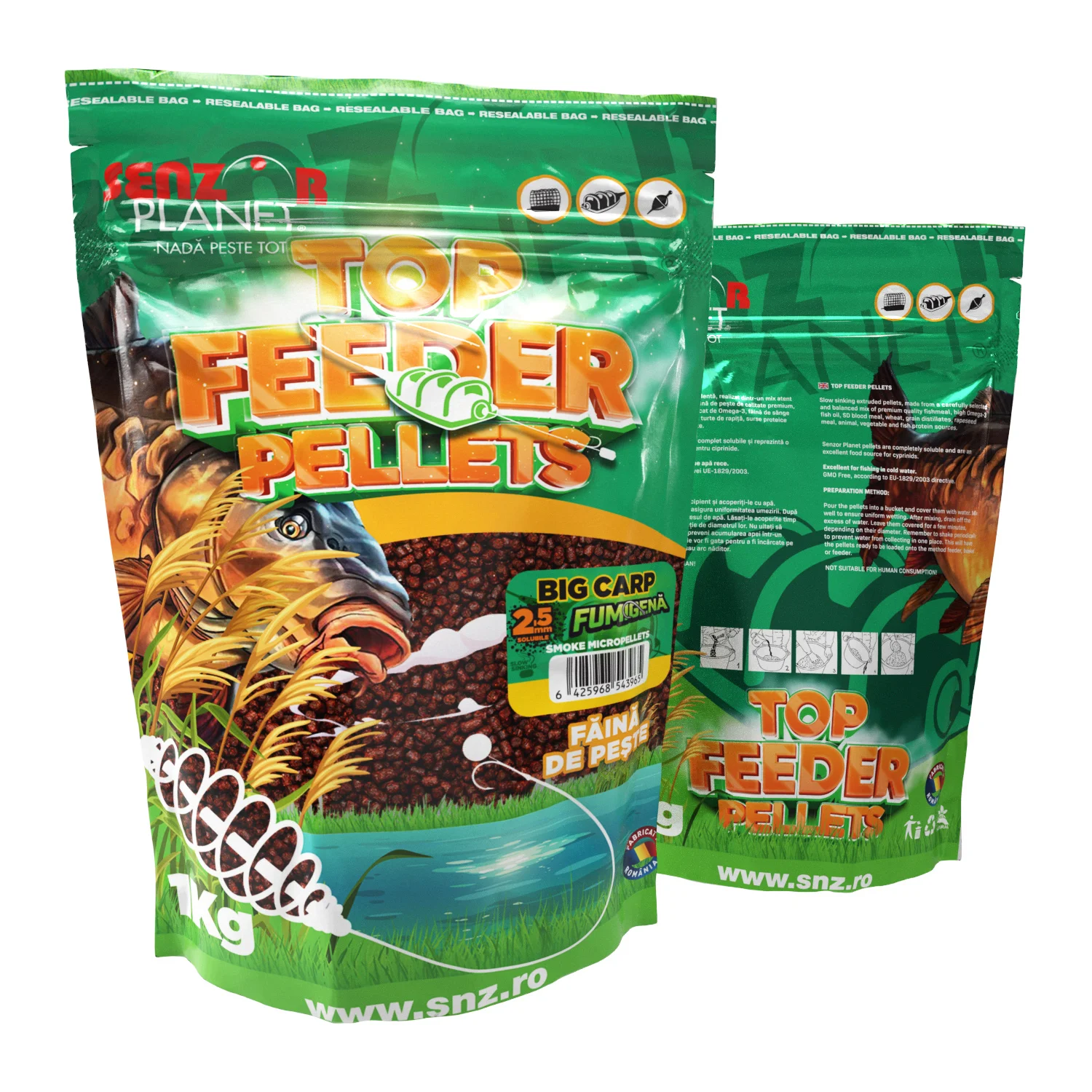 Top Feeder Pellets Fumigena 2.5mm 1kg