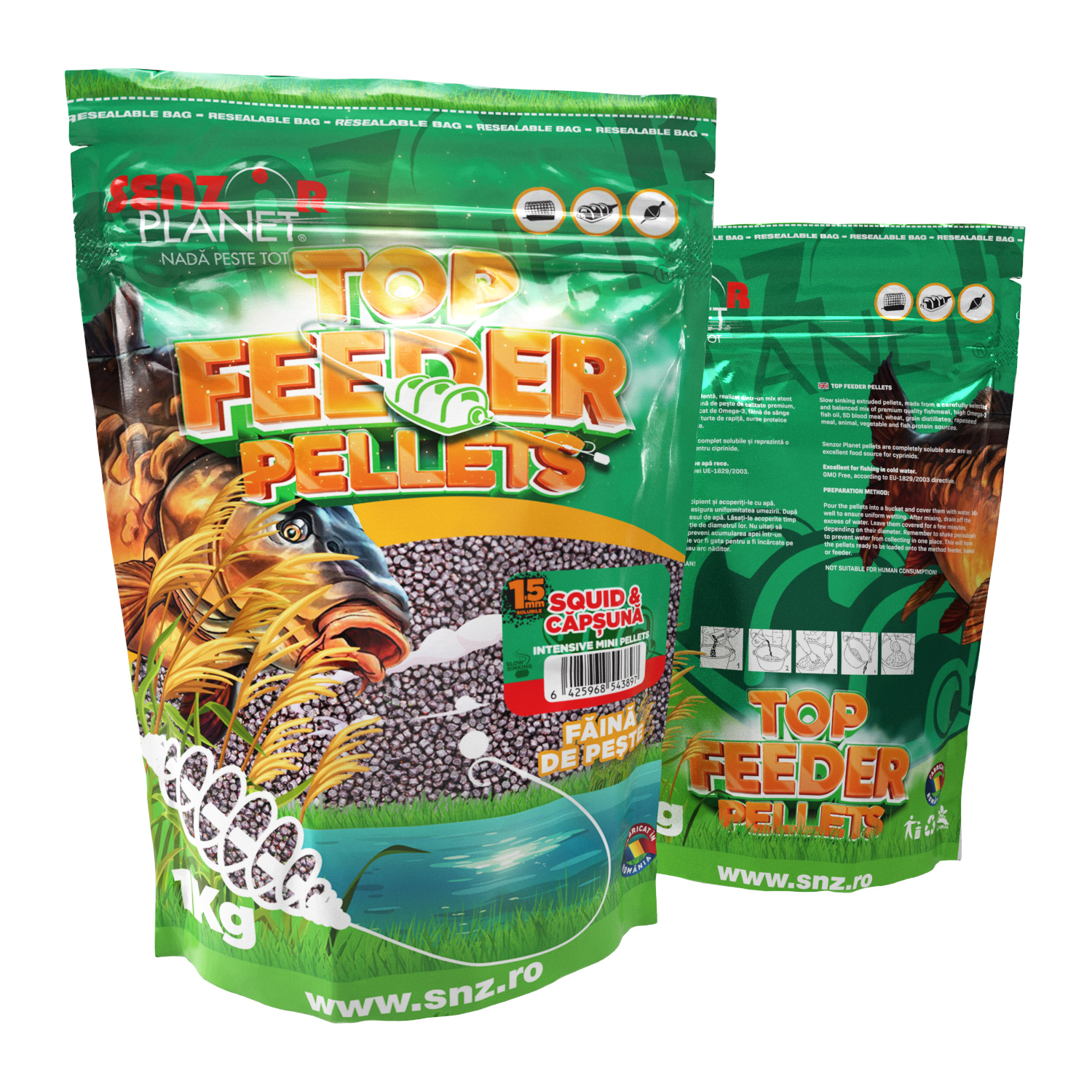 SENZOR TOP FEEDER PELLETS  1.5mm 1kg
